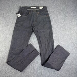 Billy Reid MSL-ALA Slim Cut Dry Denim Jeans Mens 28 Dark Wash Made in USA NWT